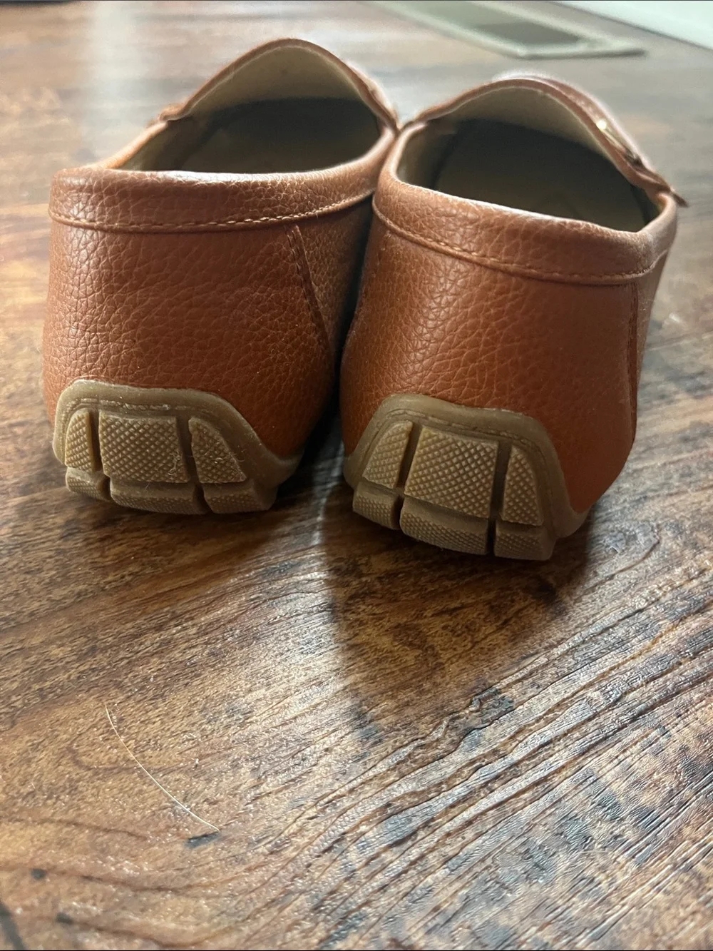 Pierre Dumas Brown Leather Loafers With Gold Hardware